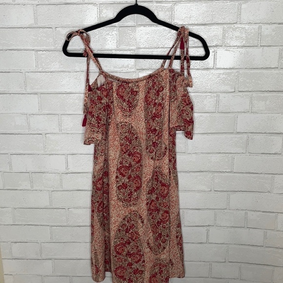 Madewell Silk Off the Shoulder Paisley Dress - Picture 4 of 12